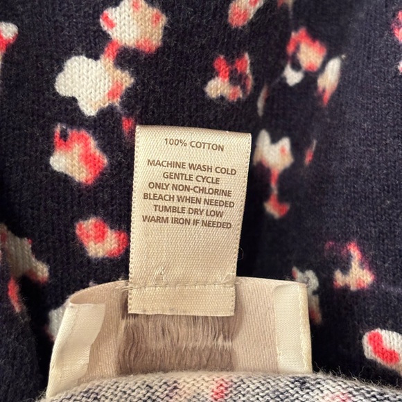 LOFT Navy and Pink Floral Cardigan - Picture 9 of 9